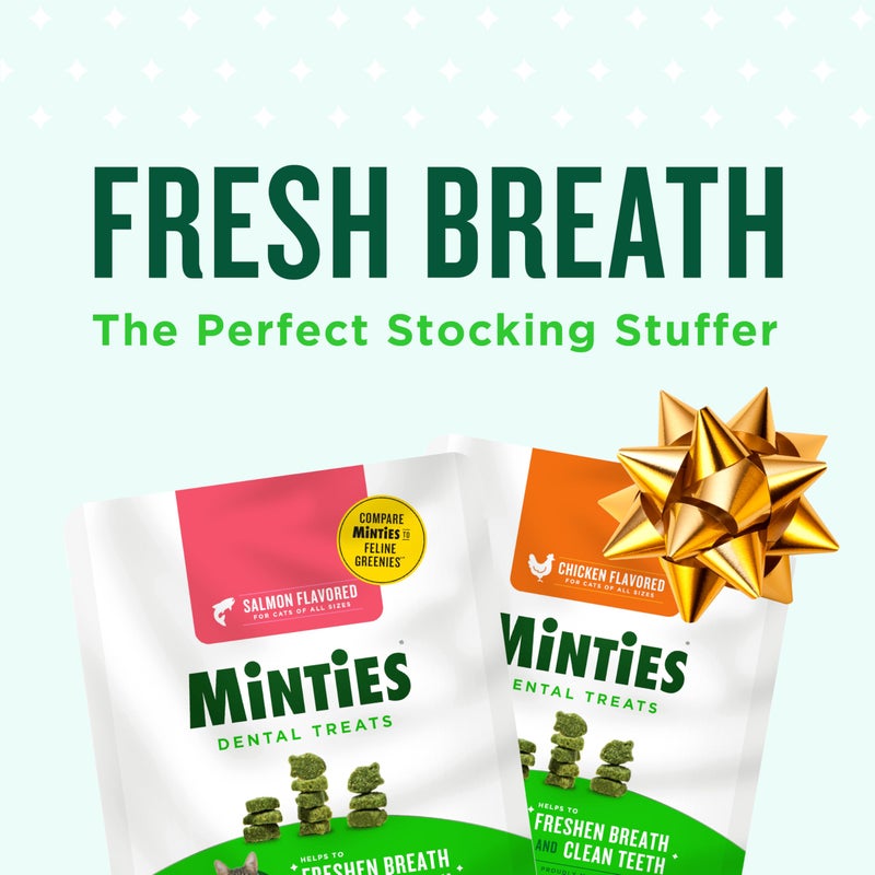 Minties Dental Treats for Cats, Chicken Flavored Treats for Cats, Freshens Breath and Controls Tartar, 2.5oz - Image 3